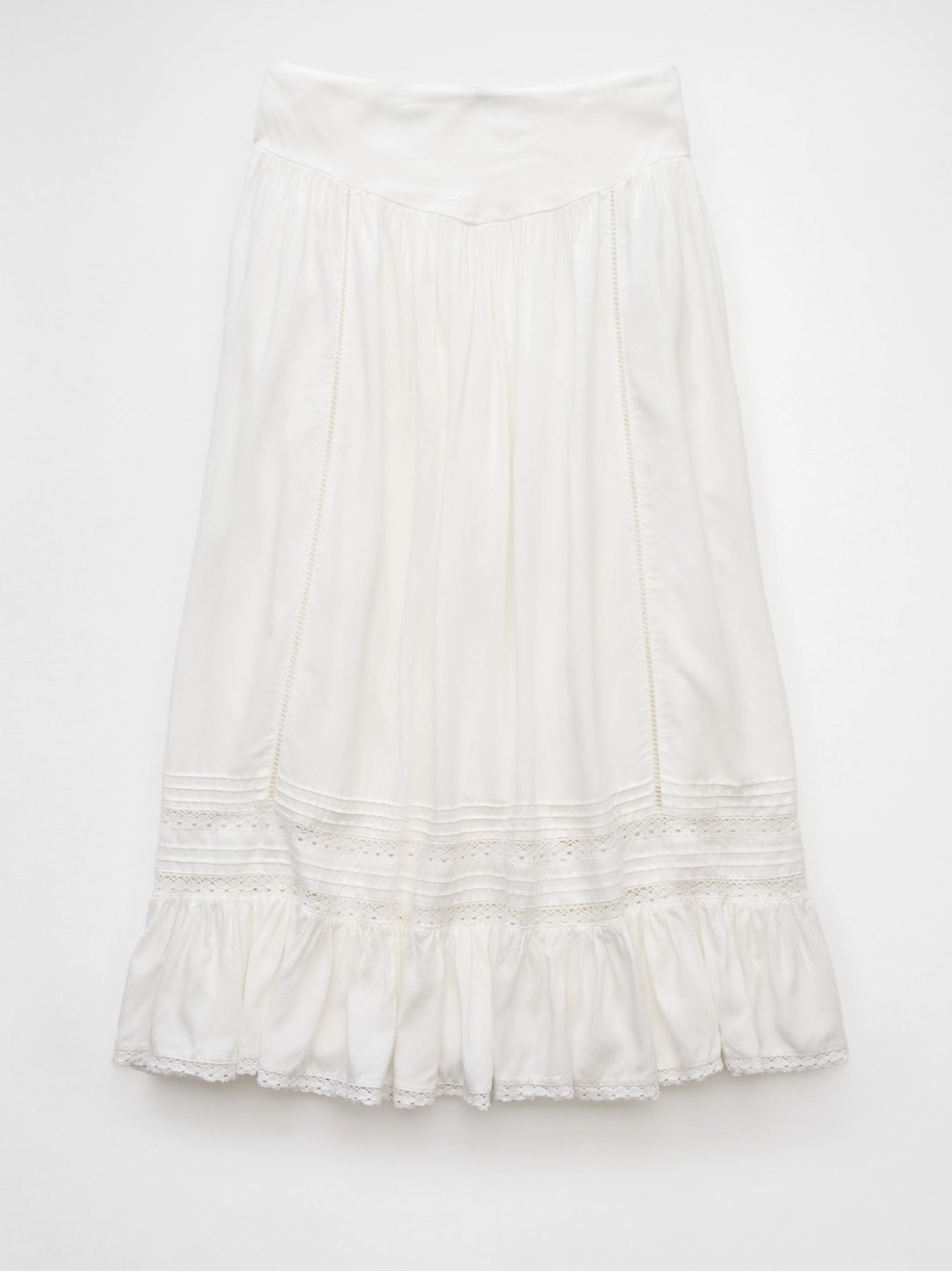 AE Women's White Maxi Skirt - Lightweight & Flowing American Eagle Outfitters - Picture 4 of 5